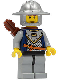 LEGO cas347 Fantasy Era - Crown Knight Scale Mail with Crown, Helmet with Broad Brim, Vertical Cheek Lines, Quiver